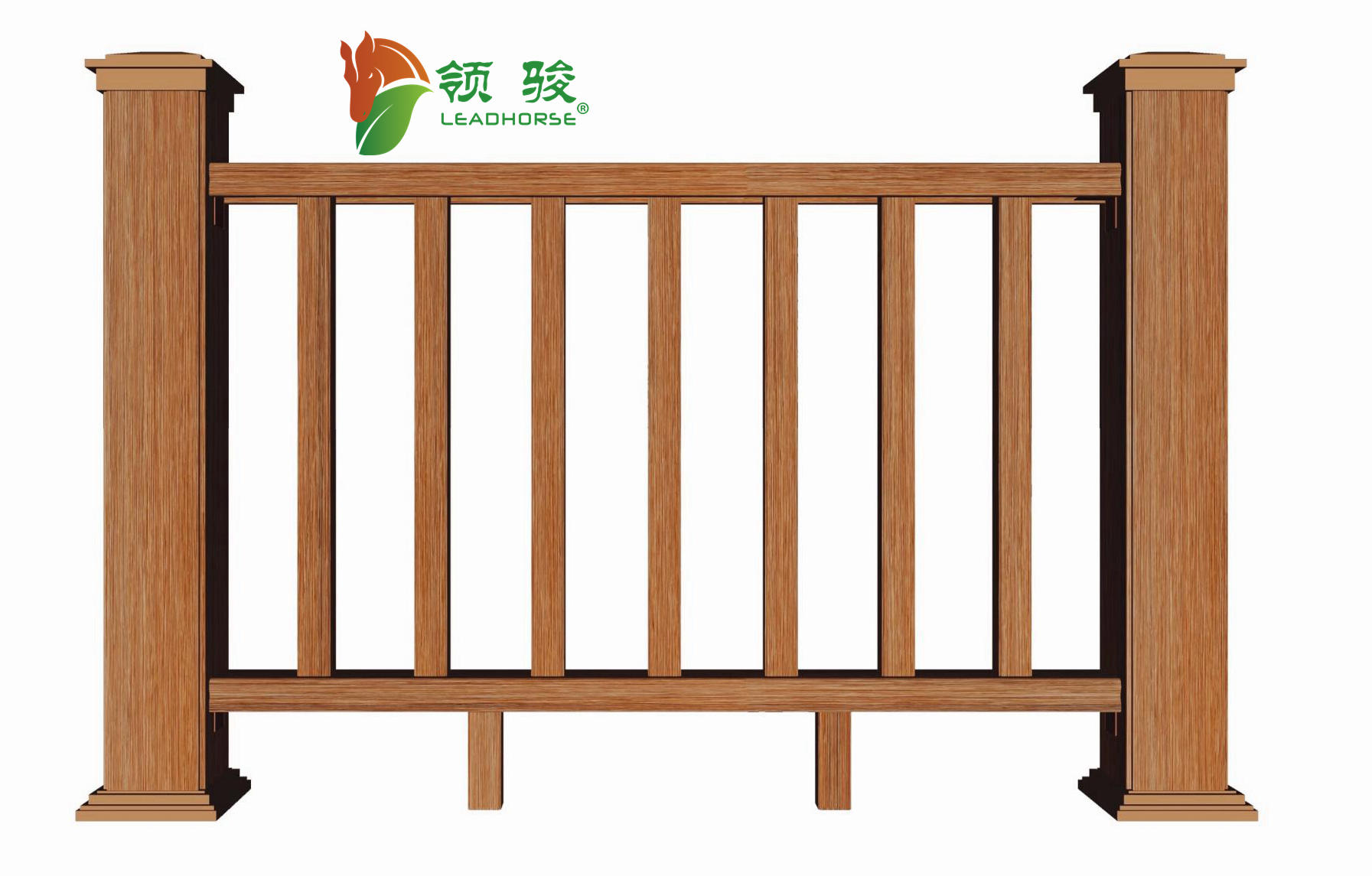 木塑欄桿 木塑護(hù)欄圍欄柵欄 福建領(lǐng)駿木塑 護(hù)欄廠家直銷