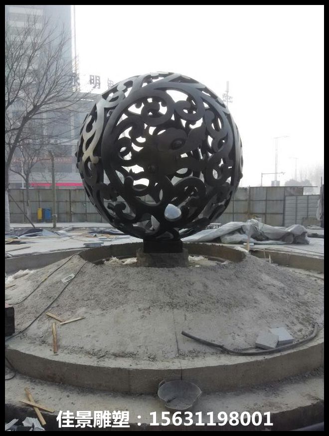 鏤空球不銹鋼雕塑