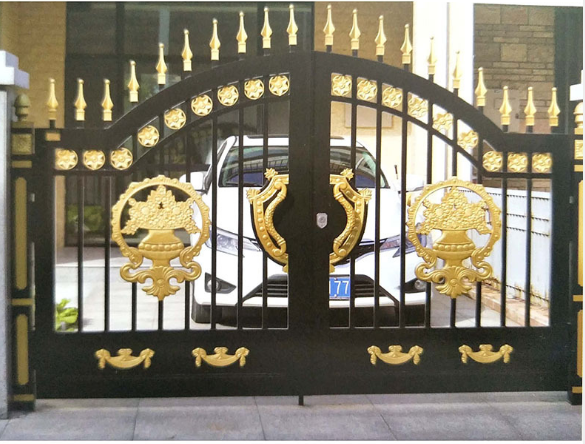 定制別墅小區(qū)工廠鋁合金大門 廠家直銷鋁藝大門 歐式大門