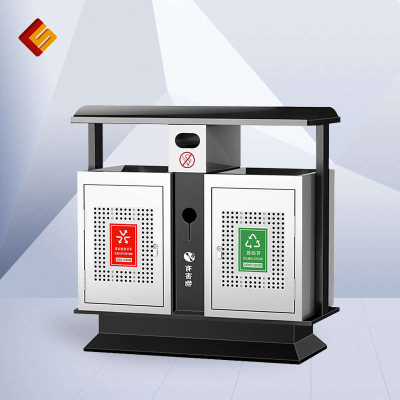 戶外分類垃圾桶40L20L帶腳踏60升鐵質(zhì)環(huán)衛(wèi)小區(qū)垃圾箱廠家