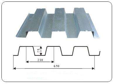 安慶新之杰提供Q345材質的YX75-230-690組合樓板多少錢一米