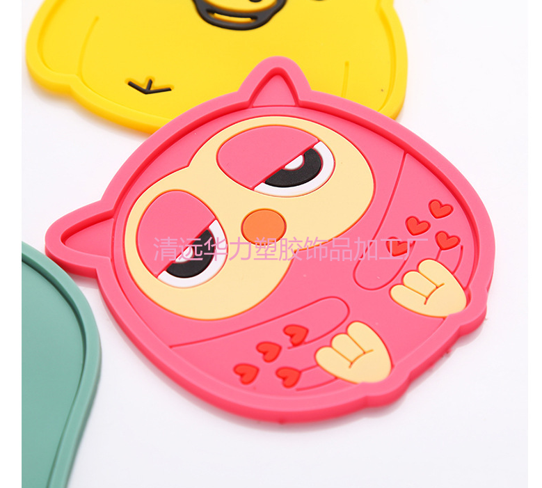 廠家直銷防燙隔熱墊 家居用品防滑防燙  耐熱餐墊 PVC軟膠杯墊 PVC隔熱杯墊