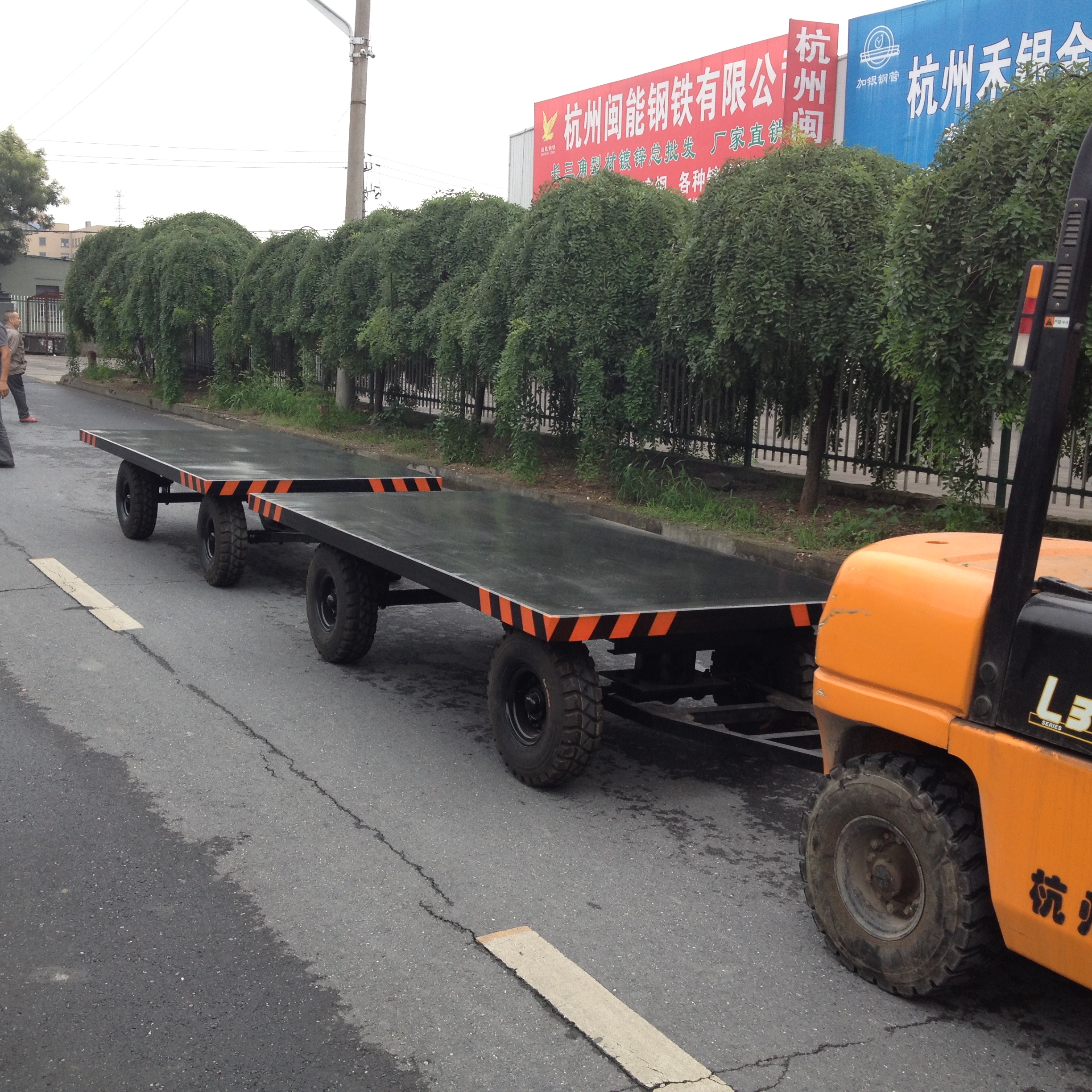 平板拖掛車 中小型平板拖掛車 帶護欄平板拖車 拖掛車