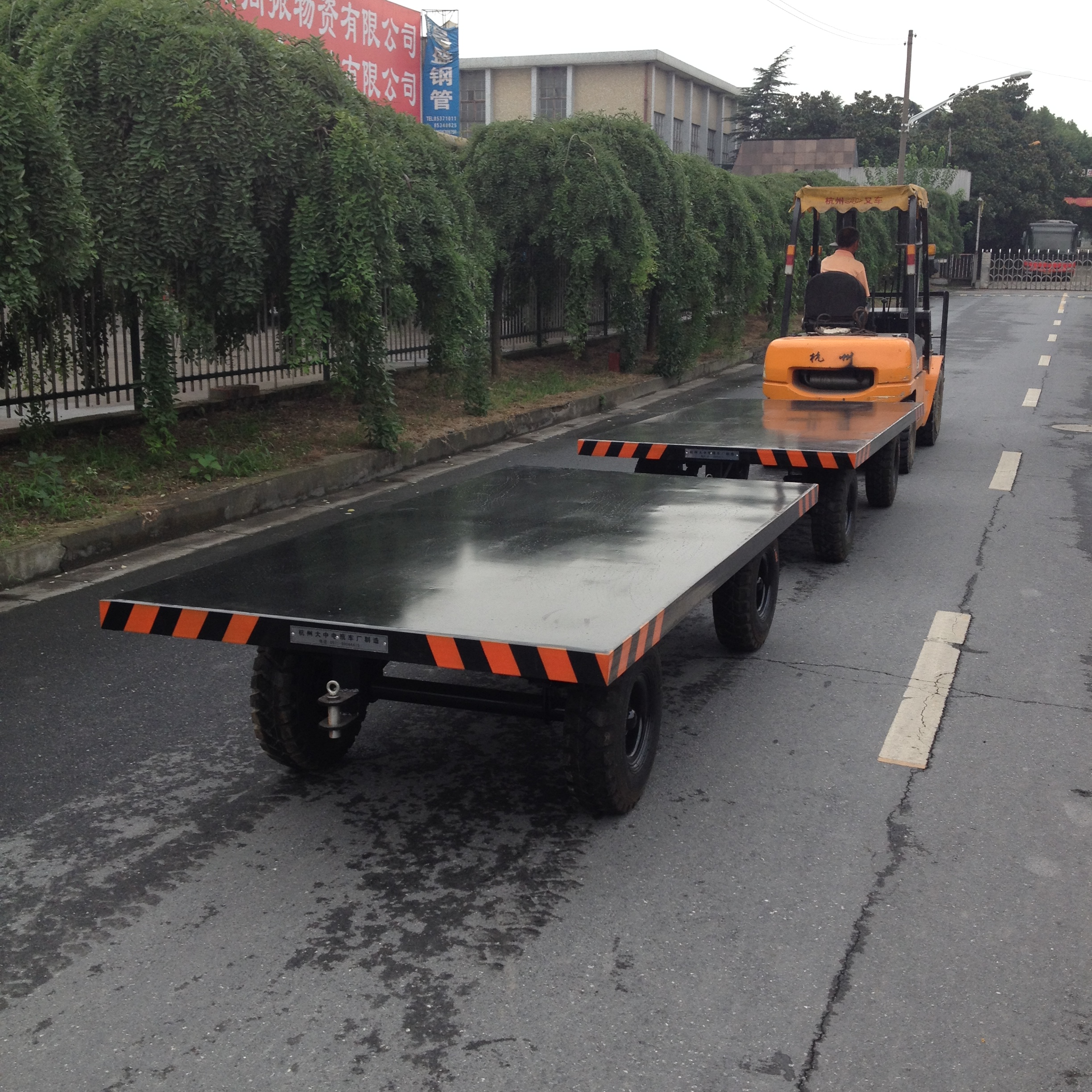平板拖掛車 中小型平板拖掛車 帶護欄平板拖車 拖掛車