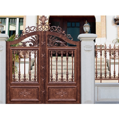 太空鋁庭院門 全鋁防盜門 別墅大門 福州華閩紅門窗有限公司