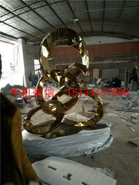 不銹鋼鍍鈦景觀雕塑，園林景觀鍍鈦雕塑 不銹鋼雕塑廠家