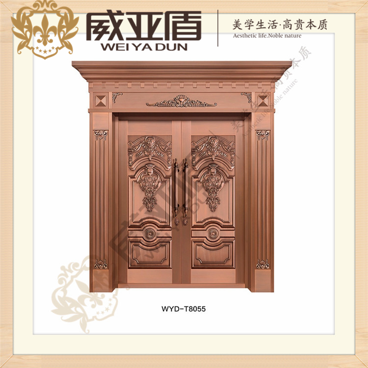 威亞盾 歐式 復(fù)古銅門私人定制 對(duì)開(kāi)銅藝別墅大門 T8036 T8055 T8060