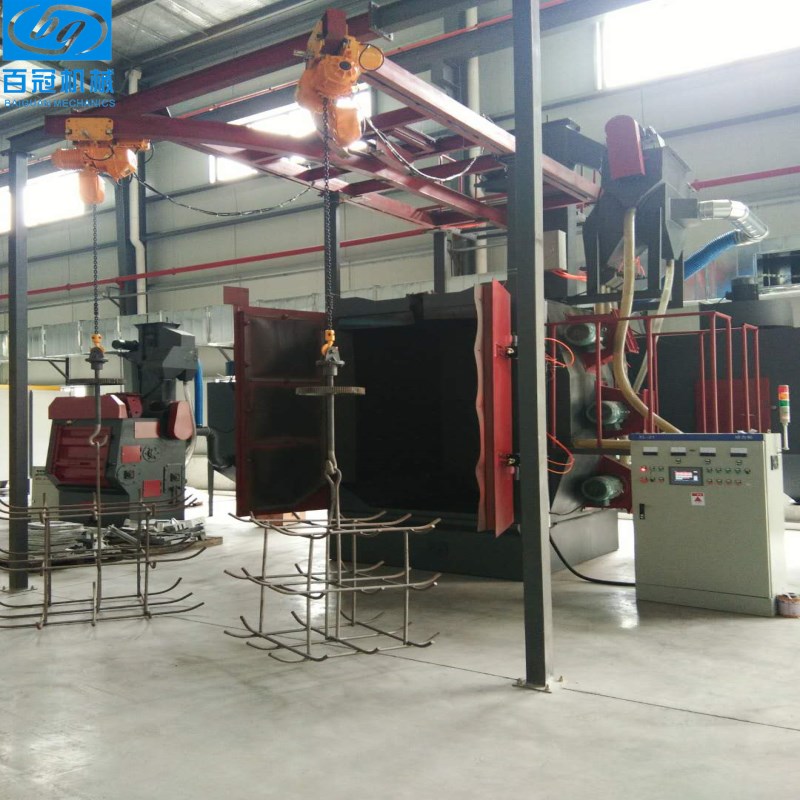 供應(yīng)重型工件去污除銹吊鉤式拋丸機 百冠供