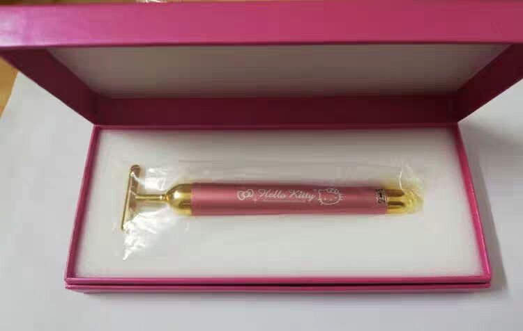日本BEAUTYBAR24k黃金棒hellokity*版T型按摩儀電動(dòng)緊膚美容儀