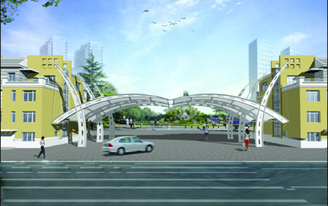 上海體育館膜結(jié)構(gòu)看臺(tái) 徐匯膜結(jié)構(gòu)停車棚 虹口彩鋼大棚、陽(yáng)光板廠家