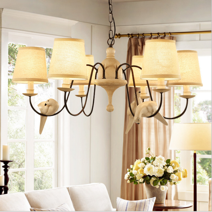 深圳歐式田園風(fēng)格燈飾 深圳批發(fā)美式小鳥吊燈 深圳臥室燈具廠家 深圳客廳餐廳燈飾燈具