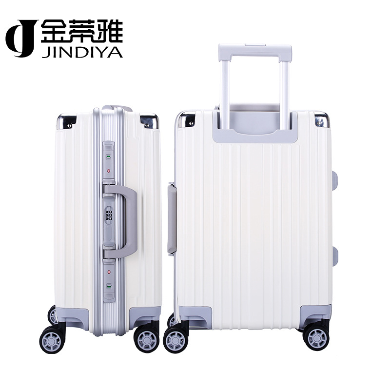深圳拉桿箱廠家 金蒂雅拉桿箱廠家 萬向輪鋁合金包邊旅行箱定制 鋁框行李箱批發(fā) 淺框密碼箱4010報價