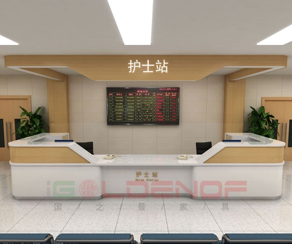 黑龍江護(hù)士站吧臺護(hù)士站工作站定制設(shè)計-國之景定制廠家 護(hù)士站工作站