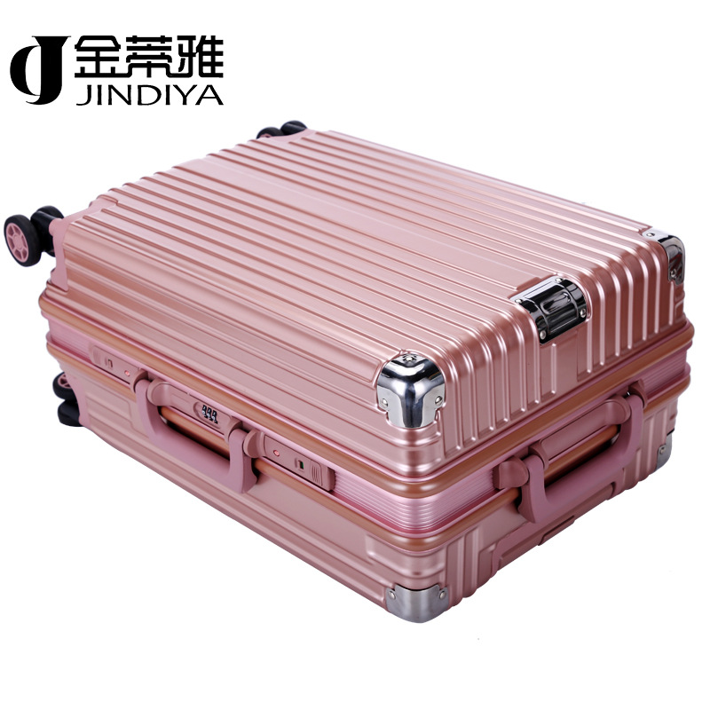 深圳拉桿箱廠家 金蒂雅拉桿箱廠家 萬向輪鋁合金包邊旅行箱定制 鋁框行李箱批發(fā) 淺框密碼箱4010報價