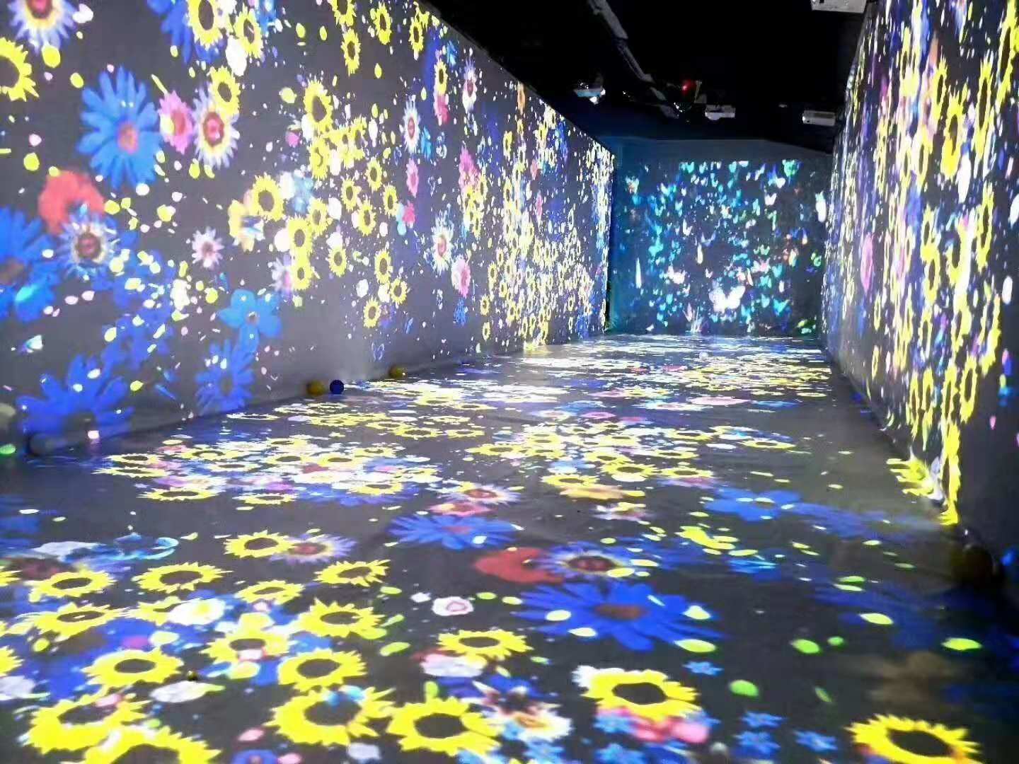 光影展互動花海沉浸式體驗流光瀑布