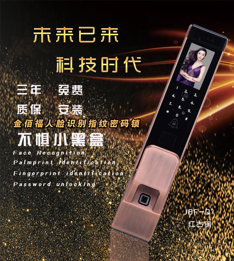 智能鎖2018新款人臉識別手掌識別面部識別全自動鋅合金 廠家2018新款