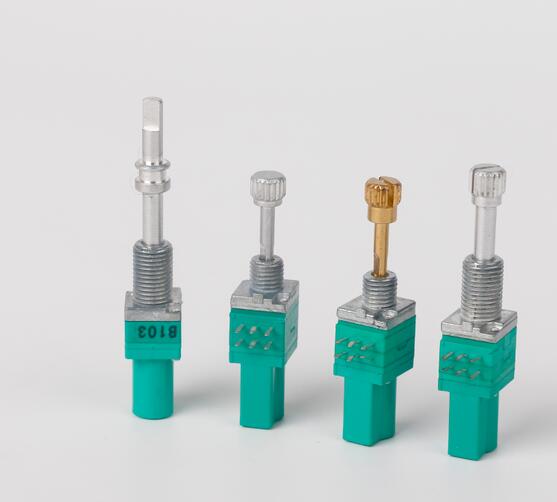 東莞廠家生產*環(huán)保09帶按壓推拉單雙聯電位器  B10K電位器 B50K電位器