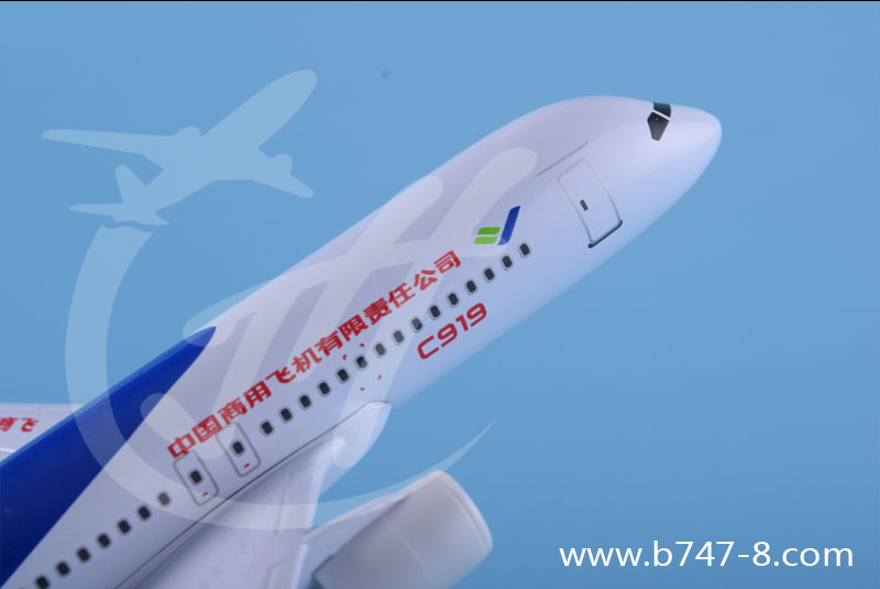 飛機(jī)模型中國商飛C919金屬靜態(tài)仿真客機(jī)航模玩具禮品室內(nèi)擺件20cm