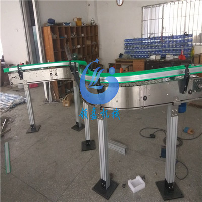 廣州分頁(yè)機(jī)廠家直銷(xiāo)  S型鏈板輸送機(jī)  塑料鏈板轉(zhuǎn)彎輸送線 灌裝貼標(biāo)配套輸送機(jī)