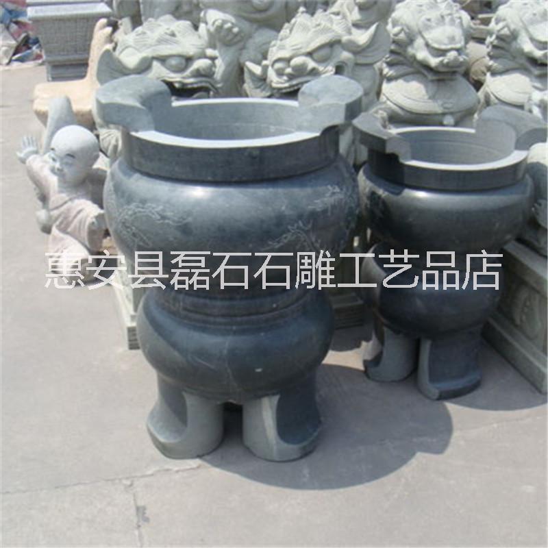 惠安廠家現(xiàn)貨 石雕香爐 花崗巖材質(zhì)寺廟祠堂供奉石材香爐