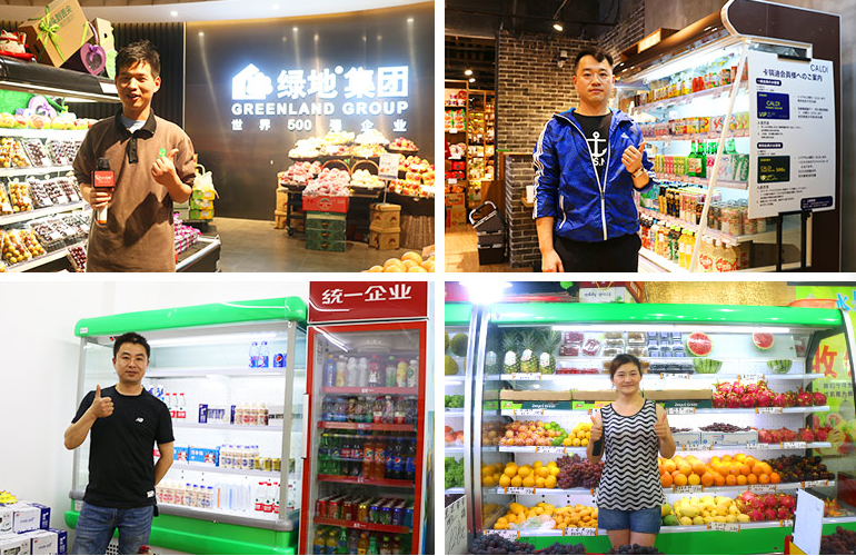 四川成都水果店風(fēng)幕柜定做廠家