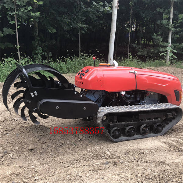 欽州多功能遙控開溝施肥機(jī)機(jī)小型履帶式旋耕機(jī)廠家