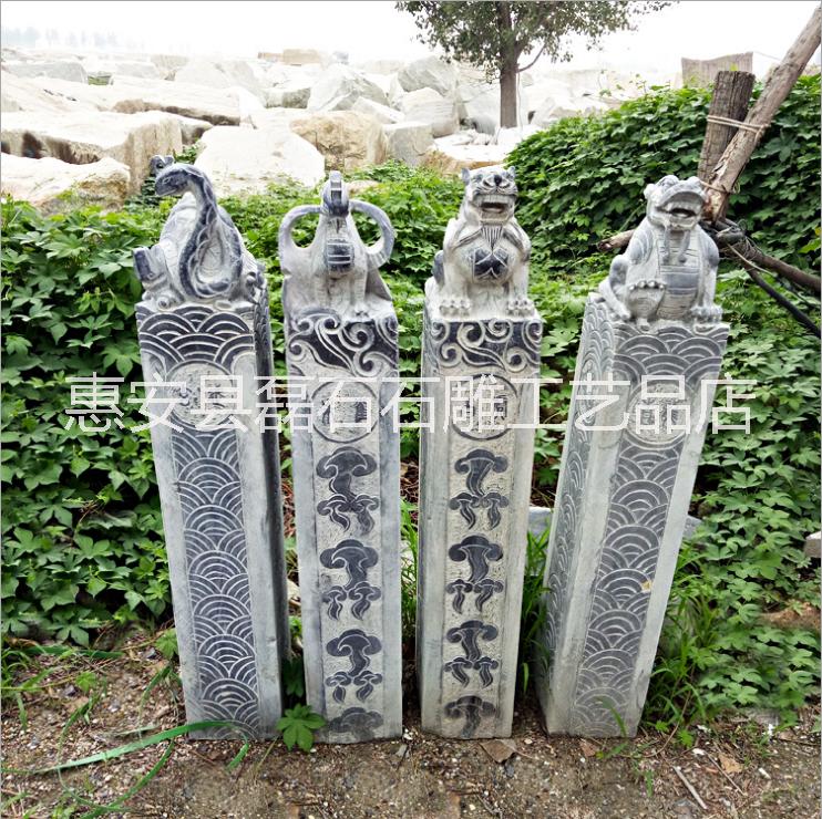 福建廠家定制 石雕栓馬柱花崗巖雕刻套馬拴園林庭院裝飾擺件