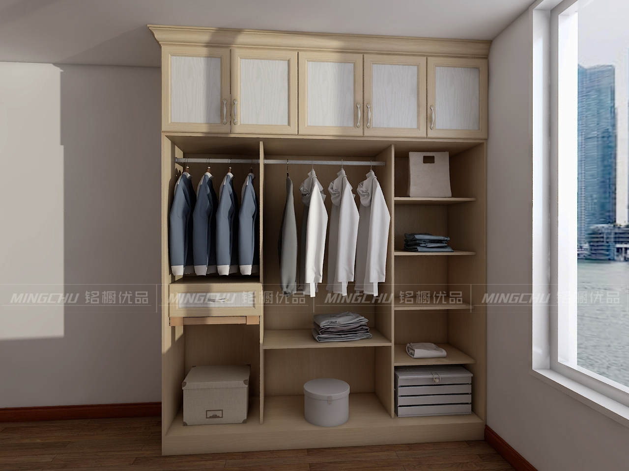 現(xiàn)代簡約鋁合金衣柜全鋁衣柜批發(fā)定制