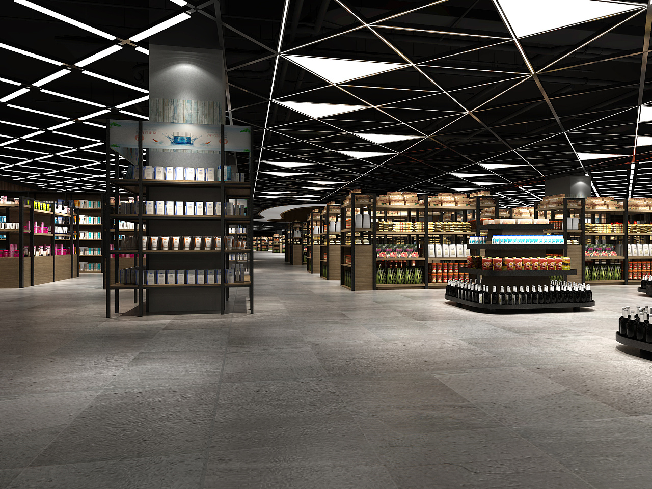 合肥生鮮超市裝修，專業(yè)超市裝修設(shè)計(jì)色彩厚重或潔雅