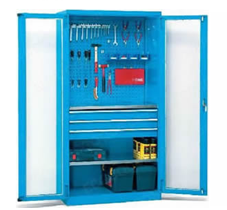 車間重型雙開門置物柜抽屜置物柜天津廠家直銷定做加厚金屬置物柜