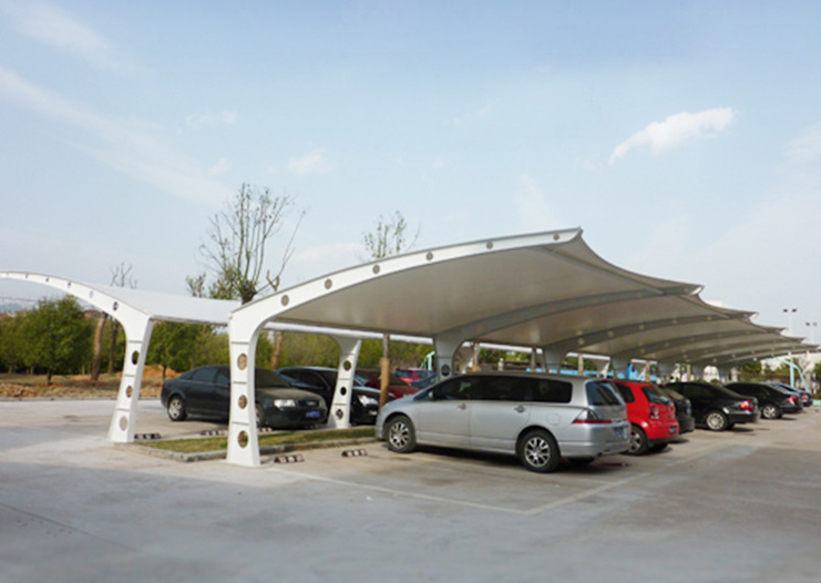 戶外膜結(jié)構(gòu)停車棚工程 張拉膜結(jié)構(gòu)停車棚安裝  上海膜結(jié)構(gòu)停車棚