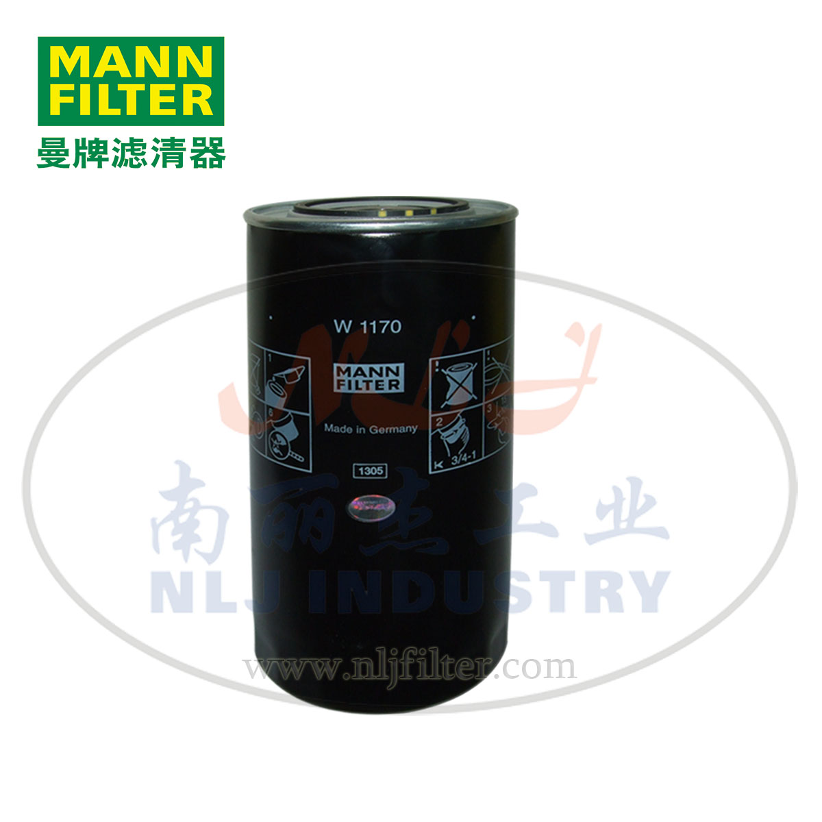 MANN-FILTER(曼牌濾清器)油濾W1170