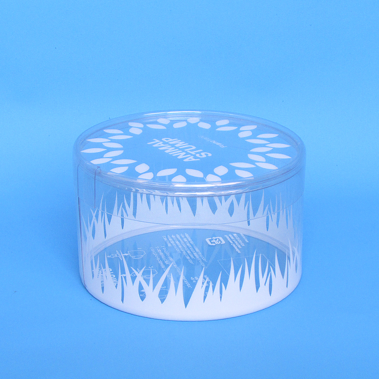 PVC圓筒卷邊圓蓋子包裝桶產(chǎn)品制品透明禮品吸塑印刷塑料絲印圓筒