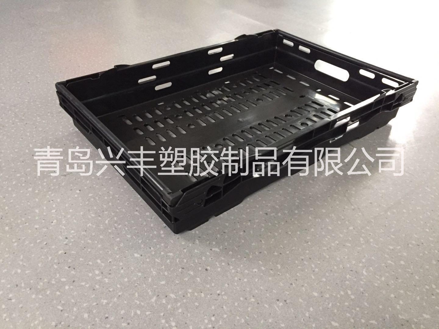 超市*籮 咖啡色塑料周轉(zhuǎn)筐可堆垛可套疊省空間