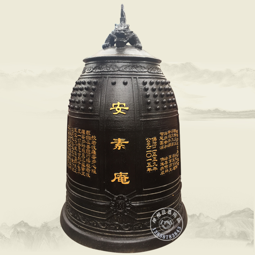 寺院佛堂大銅鐘，道觀仿古黃銅平安鐘，宗祠純銅撞鐘定做廠家