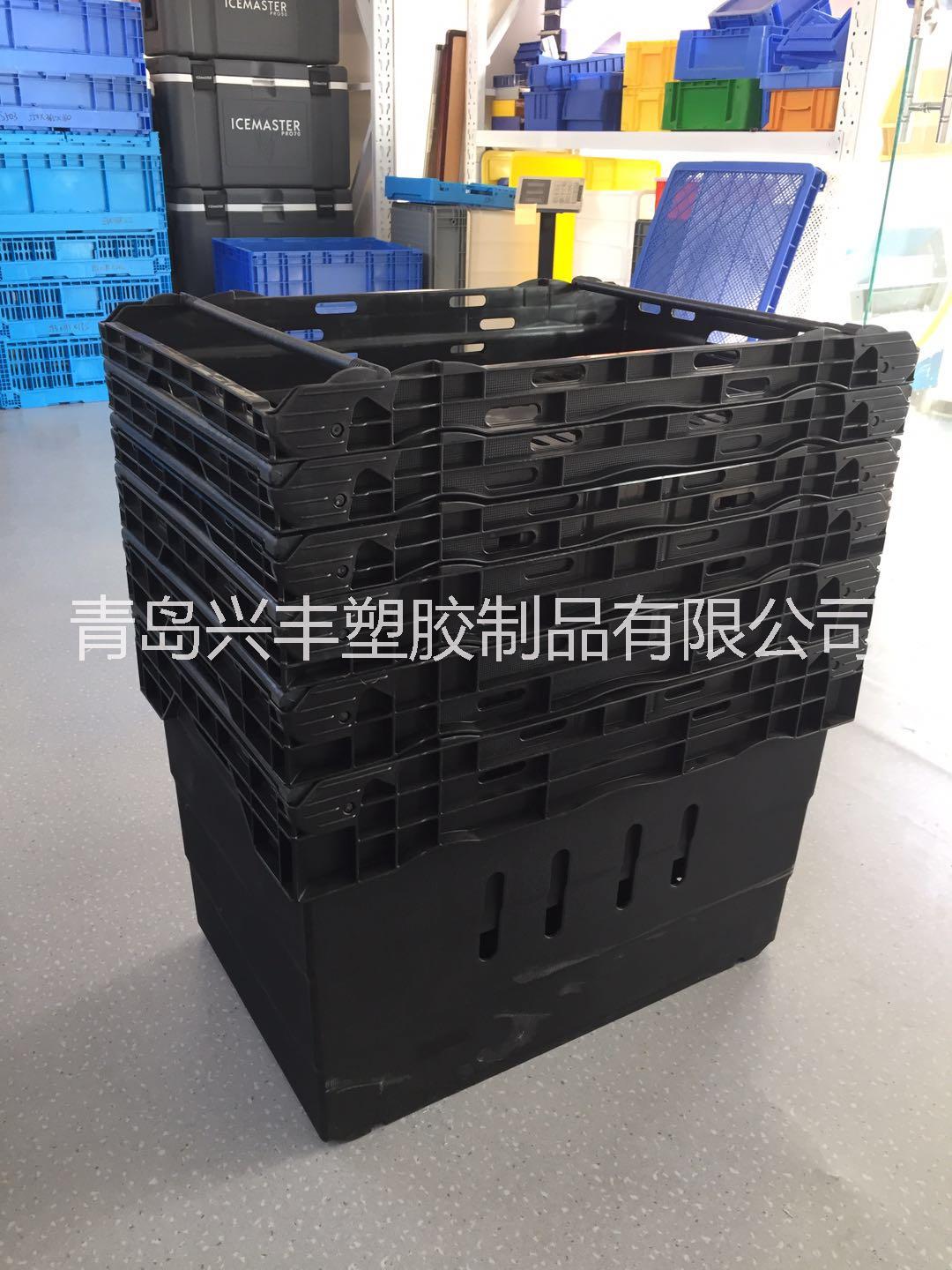 超市*籮 咖啡色塑料周轉(zhuǎn)筐可堆垛可套疊省空間