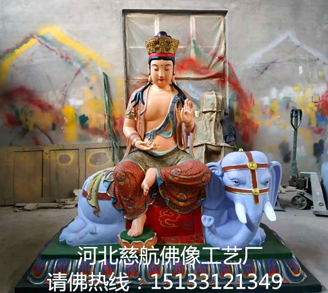 樹脂玻璃鋼文殊普賢菩薩現(xiàn)貨廠家 玻璃鋼彩繪文書普賢菩薩*結(jié)緣 騎獅吼象坐像文書普賢菩薩貼金彩繪
