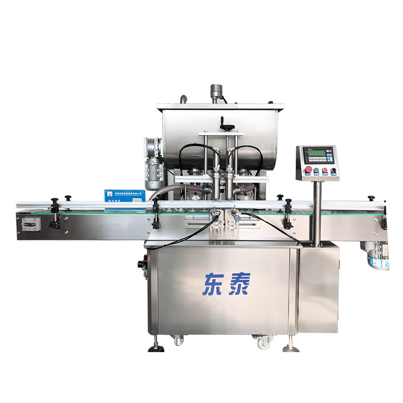 廠家直銷 全自動2頭大顆粒辣椒醬灌裝機 醬類醬料灌裝機分裝機