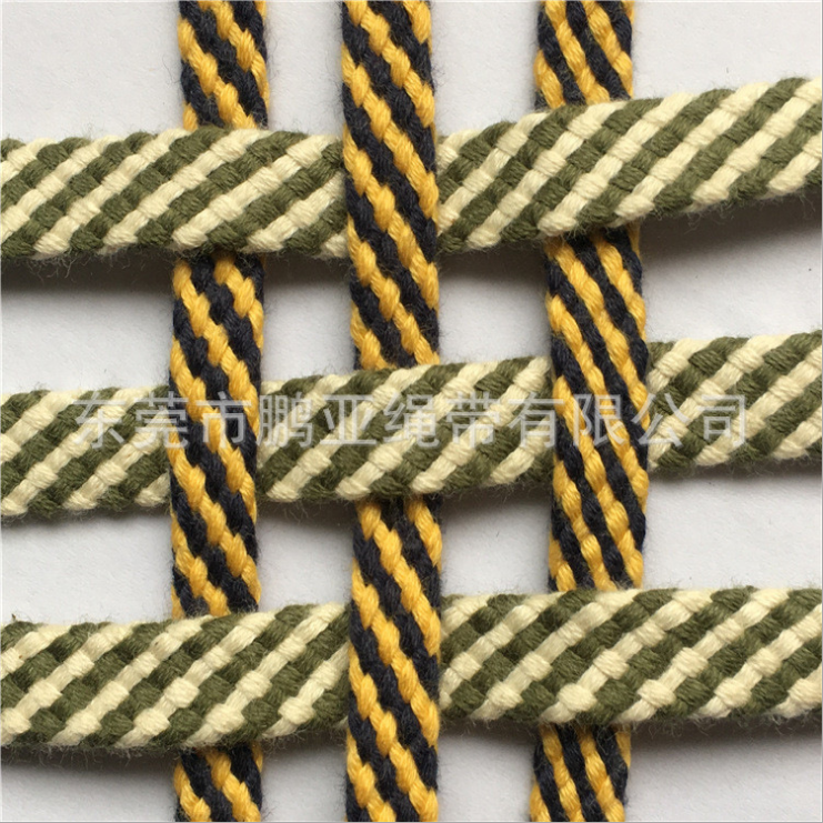 廠家直銷繩子 服裝輔料手提帶包裝繩 雙色棉繩 純棉束口繩