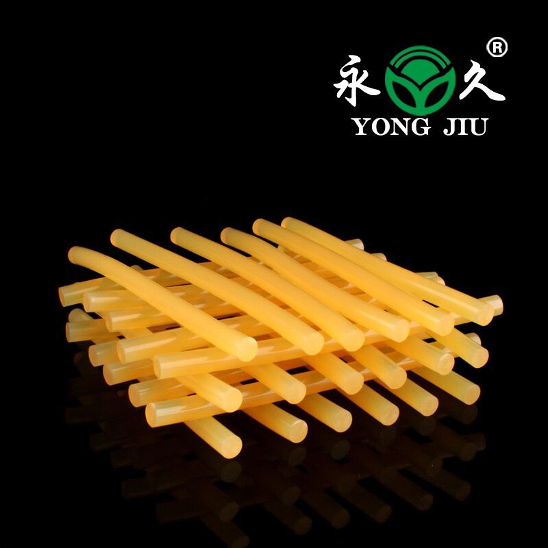 廠家直銷萊蕪高粘黃色熱熔膠棒批發(fā)加強(qiáng)粘度黃色熱熔膠棒