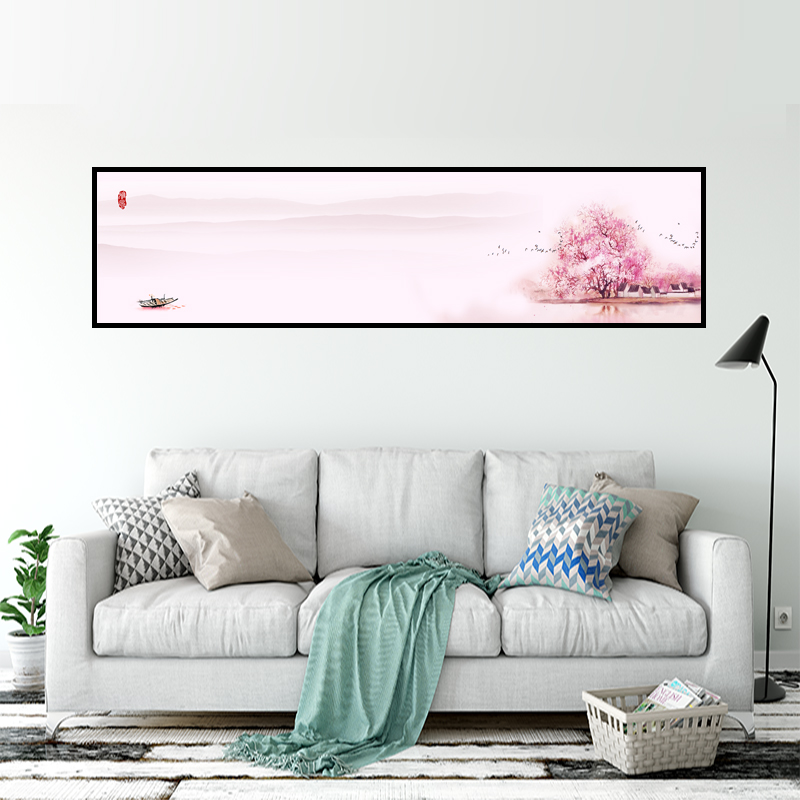 上海 上海定制客廳臥室新中式國畫風景山