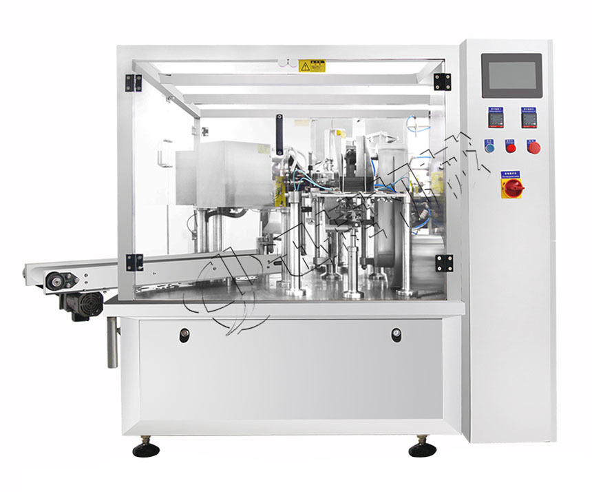 全自動(dòng)給袋式包裝機(jī) 給袋式醬料定量包裝機(jī) 辣椒醬果醬黃燜雞包裝