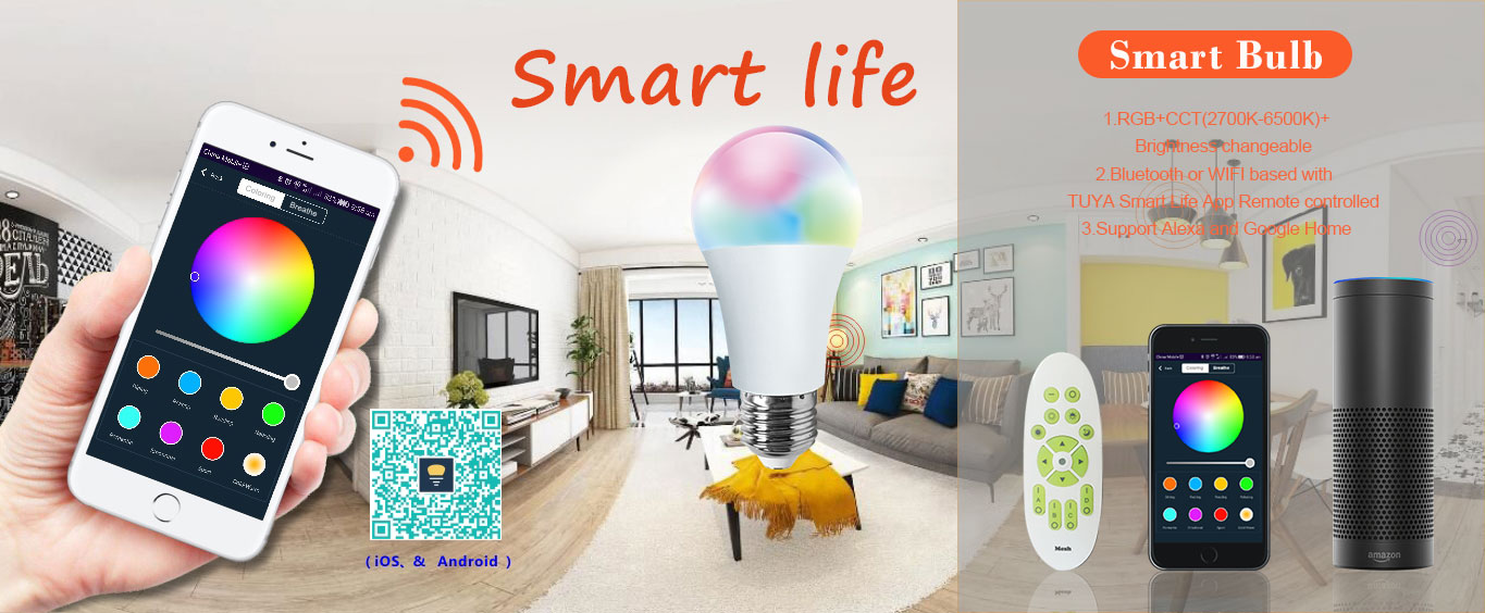 涂鴉wifi智能球泡燈APP遠程控制球泡燈 支持Alexa  天貓精靈