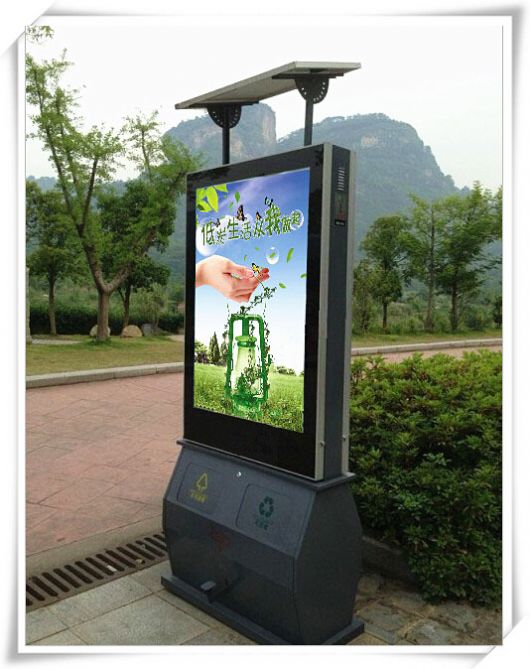 廣告垃圾箱 鋼木公園小區(qū)分類垃圾箱室外環(huán)衛(wèi)垃圾桶廠家