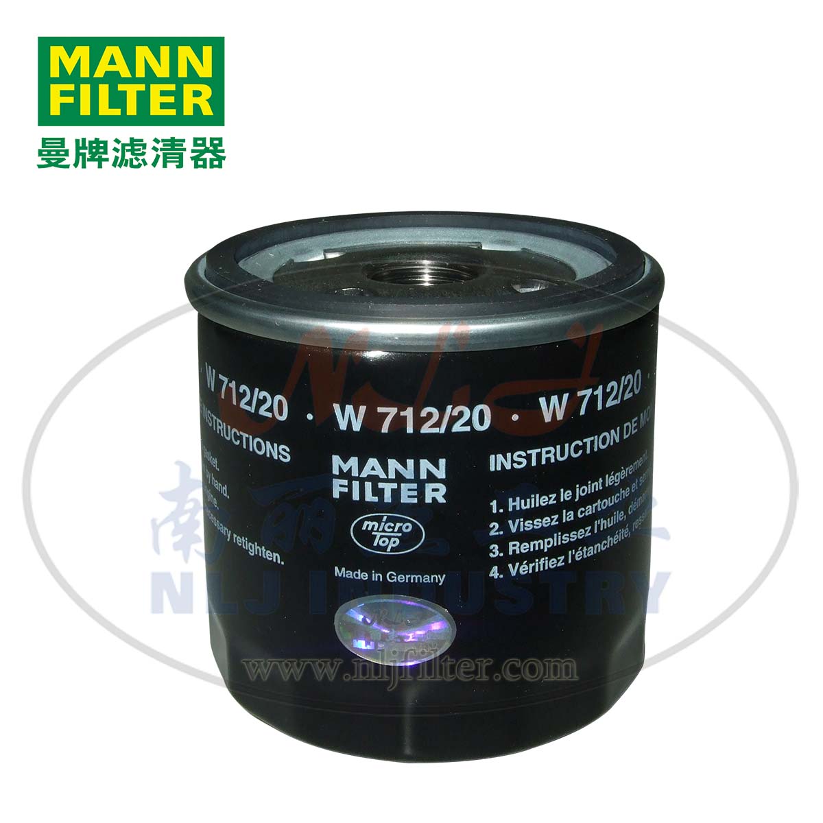 MANN-FILTER(曼牌濾清器)油濾W712/20