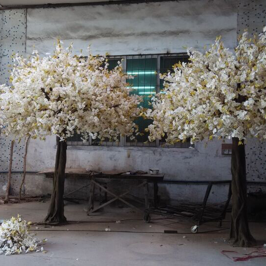 北京仿真櫻花樹白色室內(nèi)人造假櫻花樹批發(fā)定制 20年老廠家