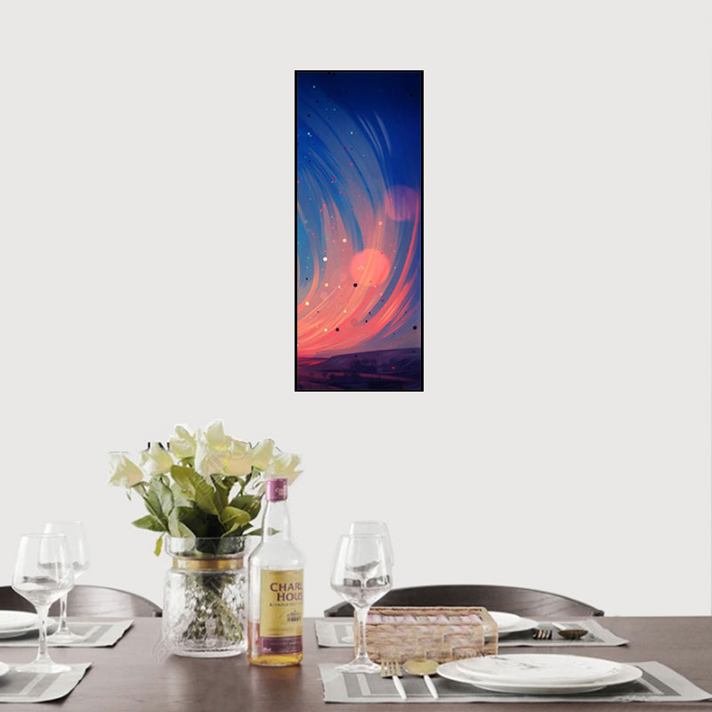 藍(lán)色星空客廳掛畫抽象夢幻裝飾畫