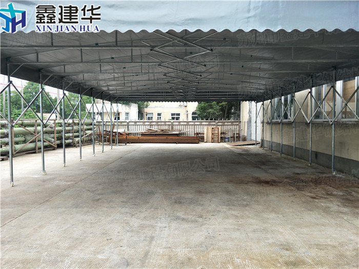 滕州市活動伸倉庫移動縮雨棚鑫距華量大從優(yōu)