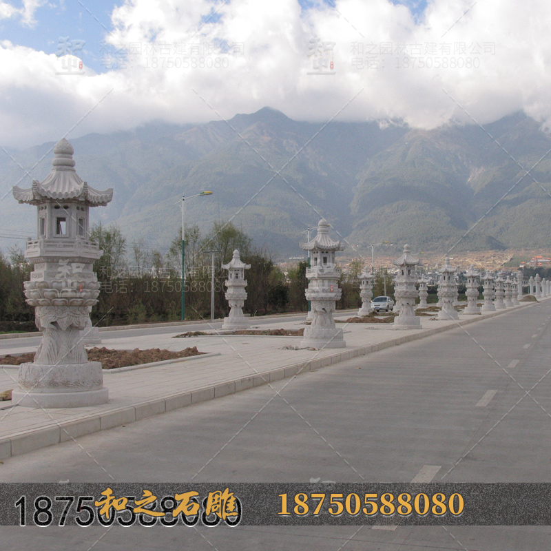 惠安燈籠生產(chǎn)廠家 石雕燈具尺寸多樣 青石石燈 仿古石燈