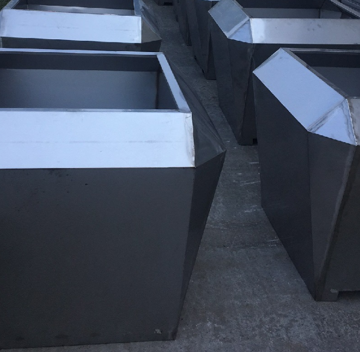 定做花池花盆容器 生產加工鈦金不銹鋼花盆 烤漆花盆